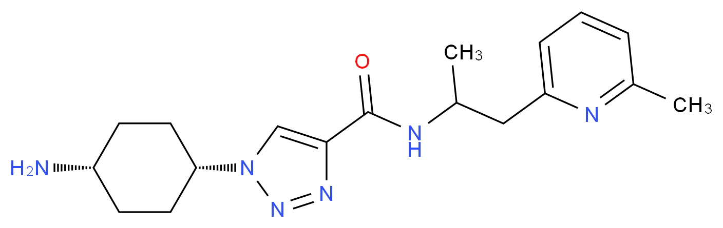 1-(cis-4-aminocyclohexyl)-N-[1-methyl-2-(6-methylpyridin-2-yl)ethyl]-1H-1,2,3-triazole-4-carboxamide_Molecular_structure_CAS_)