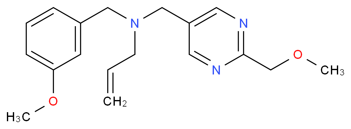 N-(3-methoxybenzyl)-N-{[2-(methoxymethyl)pyrimidin-5-yl]methyl}prop-2-en-1-amine_Molecular_structure_CAS_)