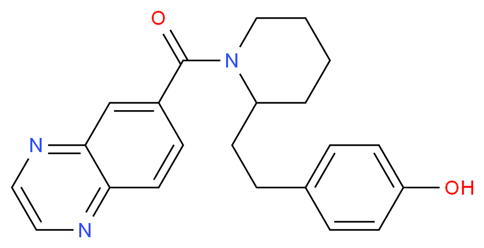 4-{2-[1-(6-quinoxalinylcarbonyl)-2-piperidinyl]ethyl}phenol_Molecular_structure_CAS_)
