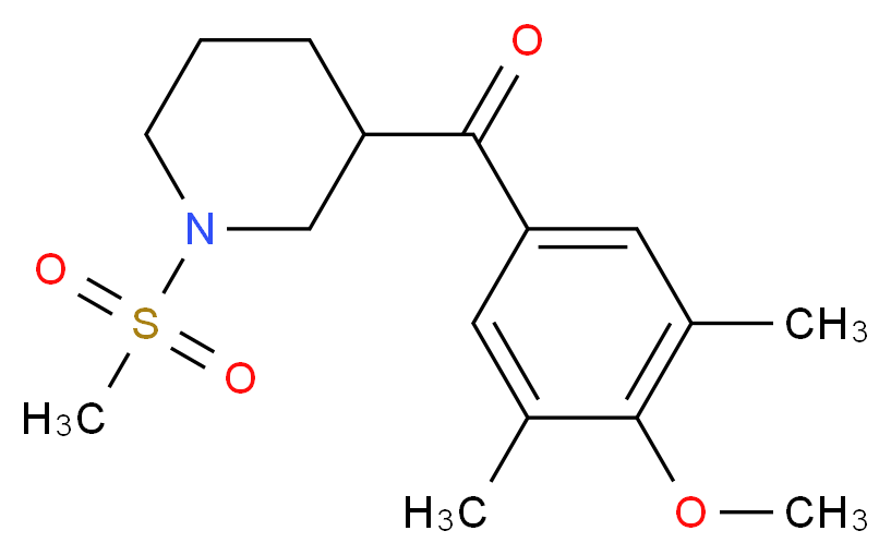(4-methoxy-3,5-dimethylphenyl)[1-(methylsulfonyl)-3-piperidinyl]methanone_Molecular_structure_CAS_)