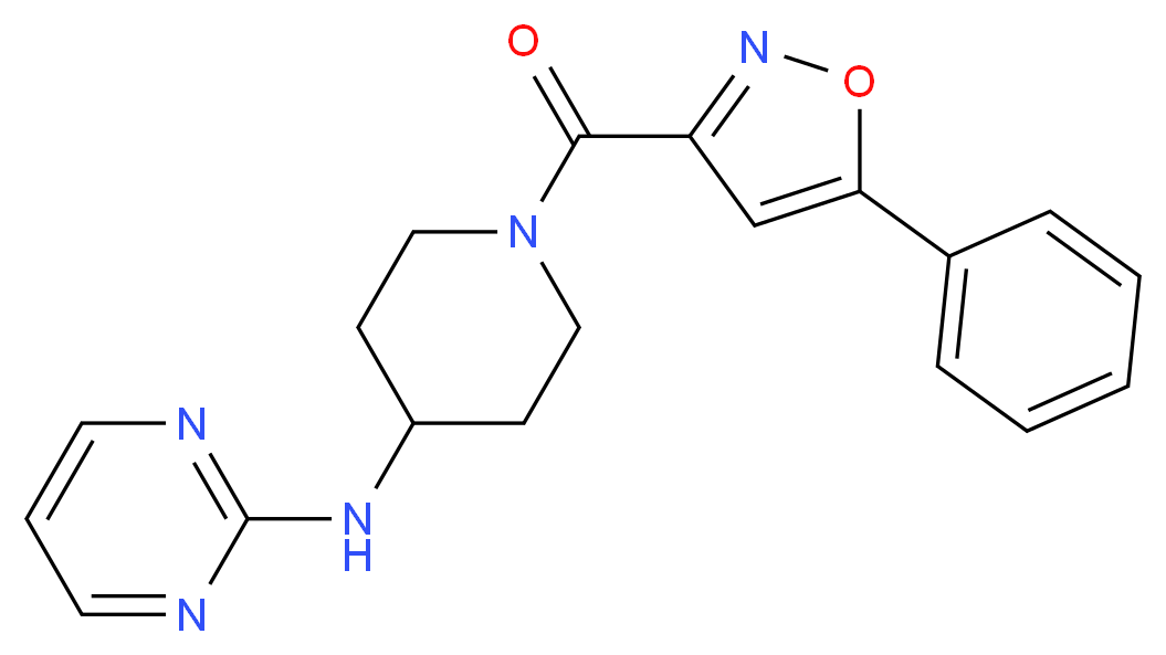 N-{1-[(5-phenyl-3-isoxazolyl)carbonyl]-4-piperidinyl}-2-pyrimidinamine_Molecular_structure_CAS_)