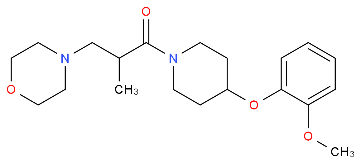 4-{3-[4-(2-methoxyphenoxy)-1-piperidinyl]-2-methyl-3-oxopropyl}morpholine_Molecular_structure_CAS_)