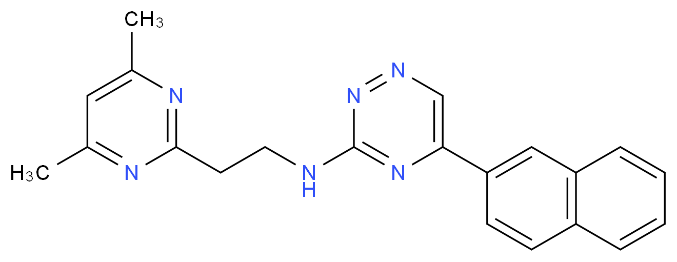 N-[2-(4,6-dimethyl-2-pyrimidinyl)ethyl]-5-(2-naphthyl)-1,2,4-triazin-3-amine_Molecular_structure_CAS_)