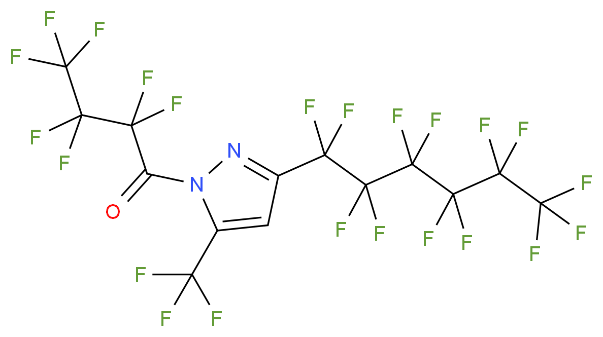 1-Heptafluorobutyryl-3(5)-(perfluoro-1-hexyl)-5(3)-(trifluoromethyl)pyrazole_Molecular_structure_CAS_)