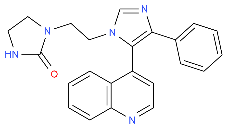 1-[2-(4-phenyl-5-quinolin-4-yl-1H-imidazol-1-yl)ethyl]imidazolidin-2-one_Molecular_structure_CAS_)