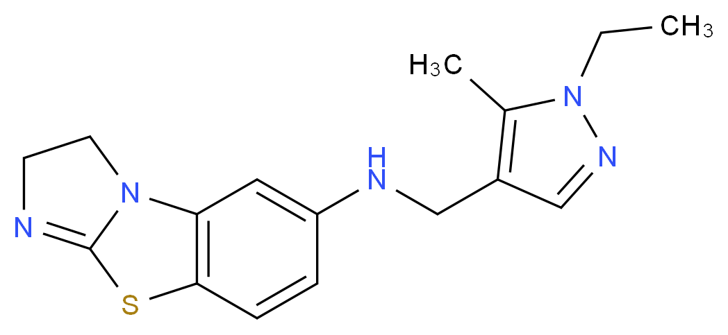 N-[(1-ethyl-5-methyl-1H-pyrazol-4-yl)methyl]-2,3-dihydroimidazo[2,1-b][1,3]benzothiazol-6-amine_Molecular_structure_CAS_)