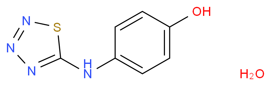 4-(1,2,3,4-Thiatriazol-5-ylamino)phenol hydrate_Molecular_structure_CAS_256348-45-5)