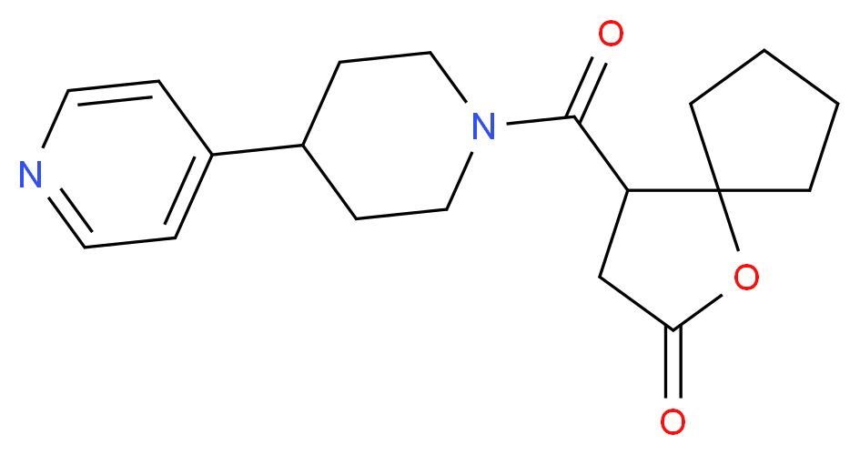 4-{[4-(4-pyridinyl)-1-piperidinyl]carbonyl}-1-oxaspiro[4.4]nonan-2-one_Molecular_structure_CAS_)