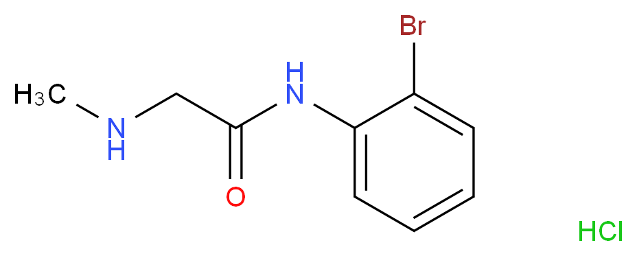 N-(2-bromophenyl)-2-(methylamino)acetamide hydrochloride_Molecular_structure_CAS_)
