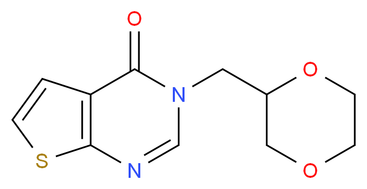 3-(1,4-dioxan-2-ylmethyl)thieno[2,3-d]pyrimidin-4(3H)-one_Molecular_structure_CAS_)