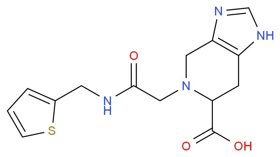 5-{2-oxo-2-[(2-thienylmethyl)amino]ethyl}-4,5,6,7-tetrahydro-1H-imidazo[4,5-c]pyridine-6-carboxylic acid_Molecular_structure_CAS_)
