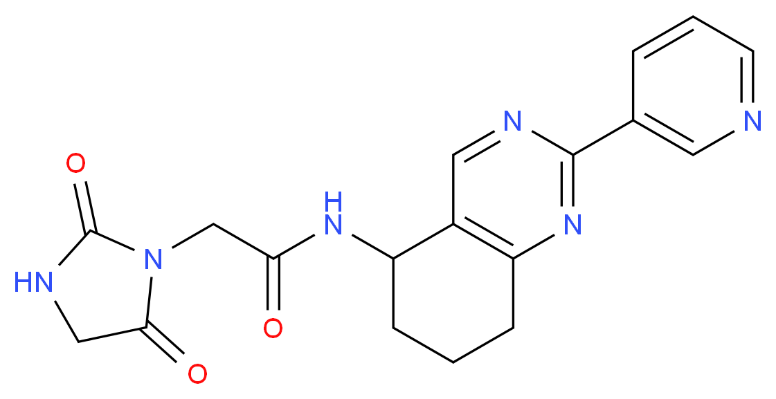 2-(2,5-dioxoimidazolidin-1-yl)-N-(2-pyridin-3-yl-5,6,7,8-tetrahydroquinazolin-5-yl)acetamide_Molecular_structure_CAS_)