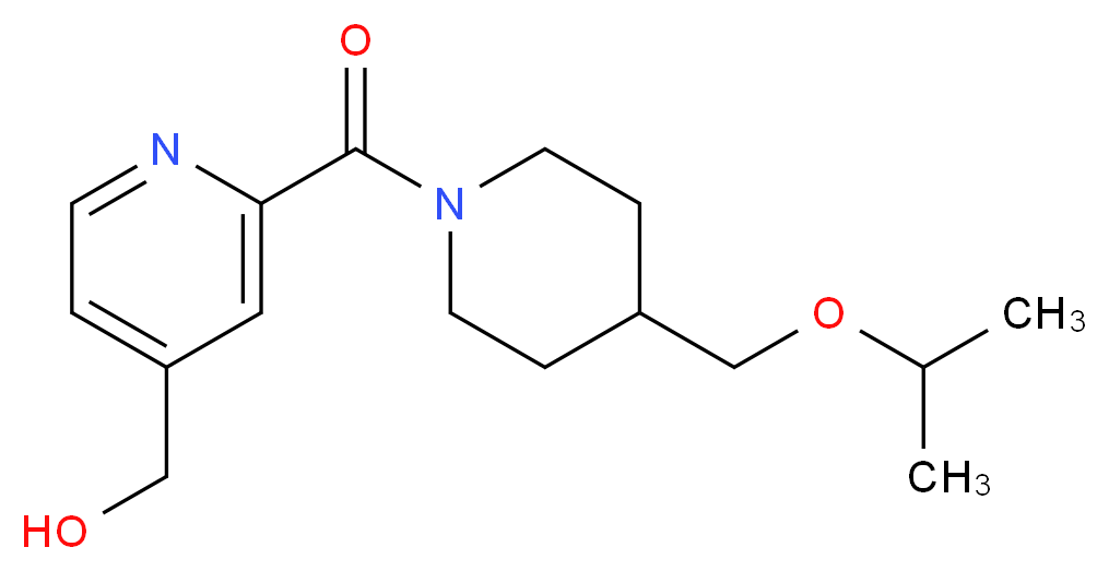 (2-{[4-(isopropoxymethyl)piperidin-1-yl]carbonyl}pyridin-4-yl)methanol_Molecular_structure_CAS_)