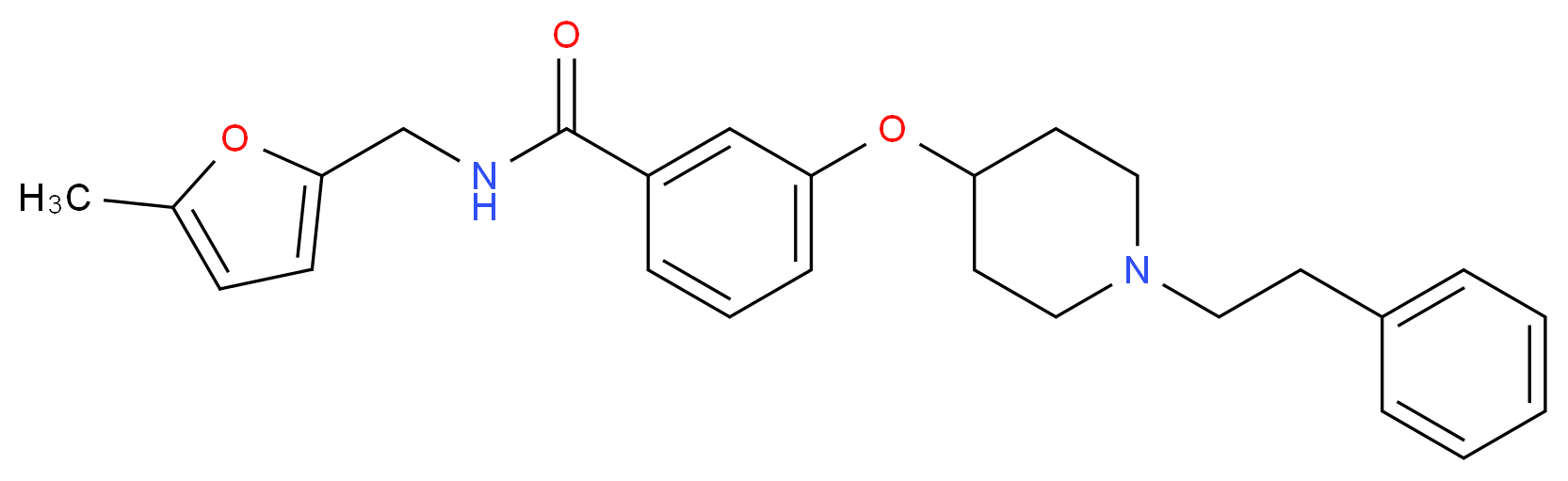 N-[(5-methyl-2-furyl)methyl]-3-{[1-(2-phenylethyl)-4-piperidinyl]oxy}benzamide_Molecular_structure_CAS_)