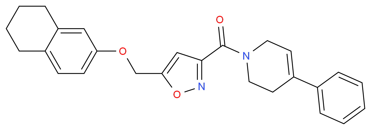 4-phenyl-1-({5-[(5,6,7,8-tetrahydro-2-naphthalenyloxy)methyl]-3-isoxazolyl}carbonyl)-1,2,3,6-tetrahydropyridine_Molecular_structure_CAS_)