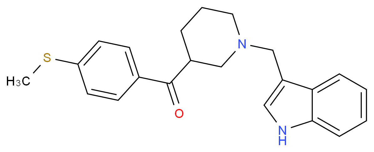 [1-(1H-indol-3-ylmethyl)-3-piperidinyl][4-(methylthio)phenyl]methanone_Molecular_structure_CAS_)
