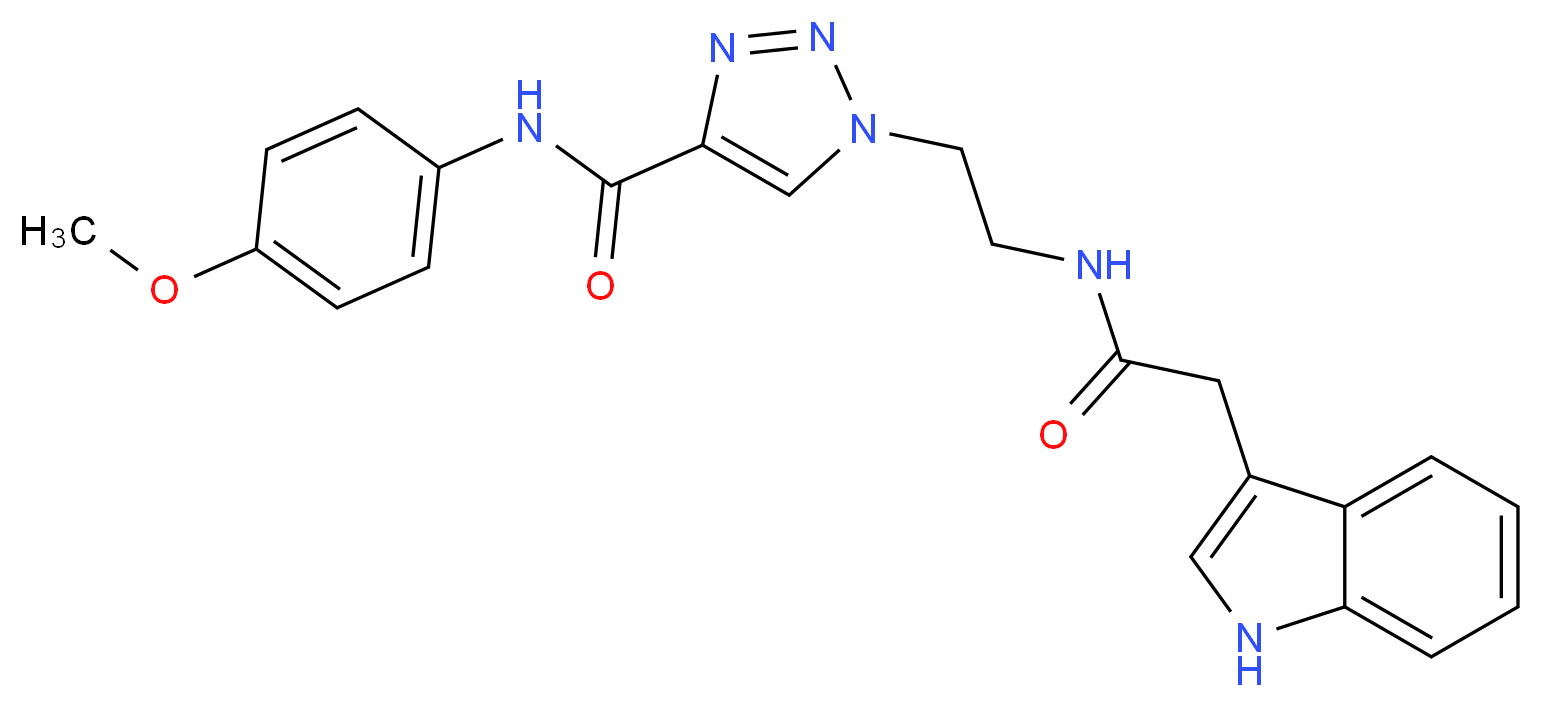 1-{2-[(1H-indol-3-ylacetyl)amino]ethyl}-N-(4-methoxyphenyl)-1H-1,2,3-triazole-4-carboxamide_Molecular_structure_CAS_)
