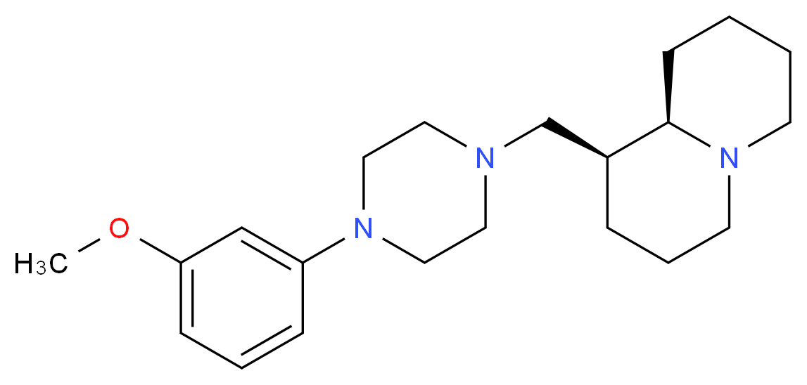 (1S,9aR)-1-{[4-(3-methoxyphenyl)piperazin-1-yl]methyl}octahydro-2H-quinolizine_Molecular_structure_CAS_)