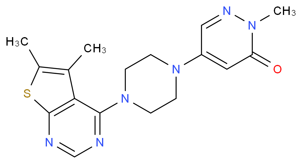 5-[4-(5,6-dimethylthieno[2,3-d]pyrimidin-4-yl)piperazin-1-yl]-2-methylpyridazin-3(2H)-one_Molecular_structure_CAS_)