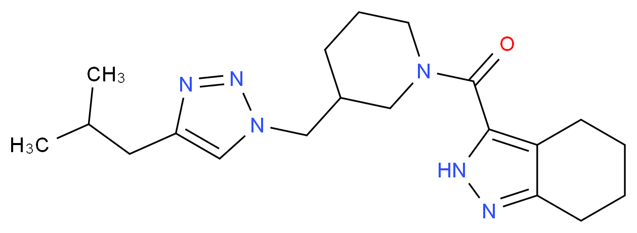 3-({3-[(4-isobutyl-1H-1,2,3-triazol-1-yl)methyl]piperidin-1-yl}carbonyl)-4,5,6,7-tetrahydro-2H-indazole_Molecular_structure_CAS_)
