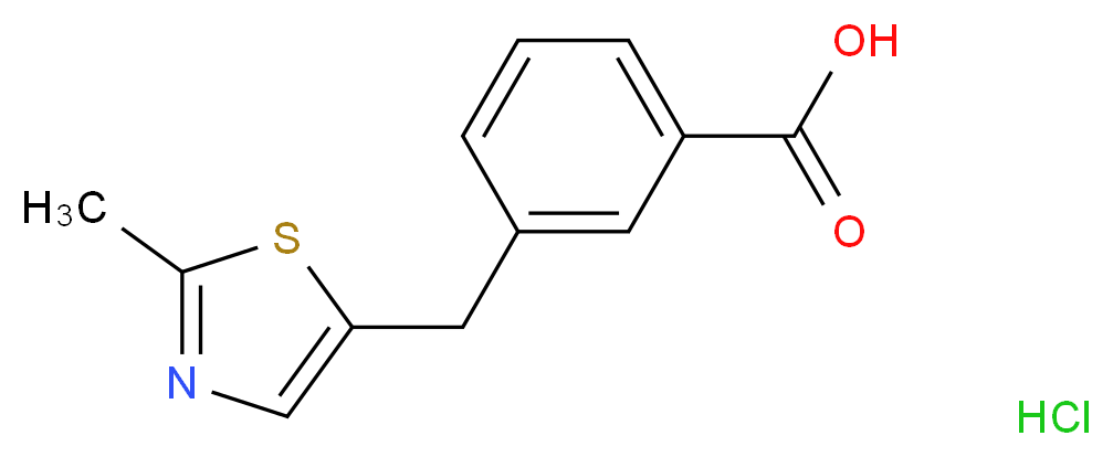3-[(2-methyl-1,3-thiazol-5-yl)methyl]benzoic acid hydrochloride_Molecular_structure_CAS_)