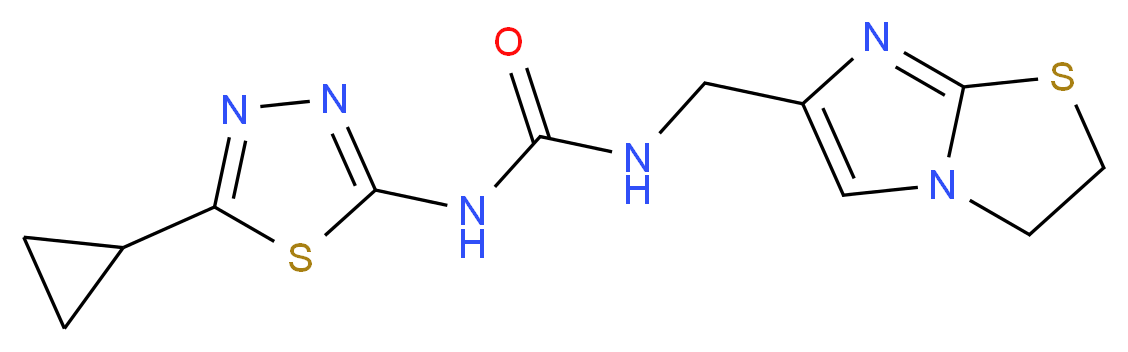 N-(5-cyclopropyl-1,3,4-thiadiazol-2-yl)-N'-(2,3-dihydroimidazo[2,1-b][1,3]thiazol-6-ylmethyl)urea_Molecular_structure_CAS_)