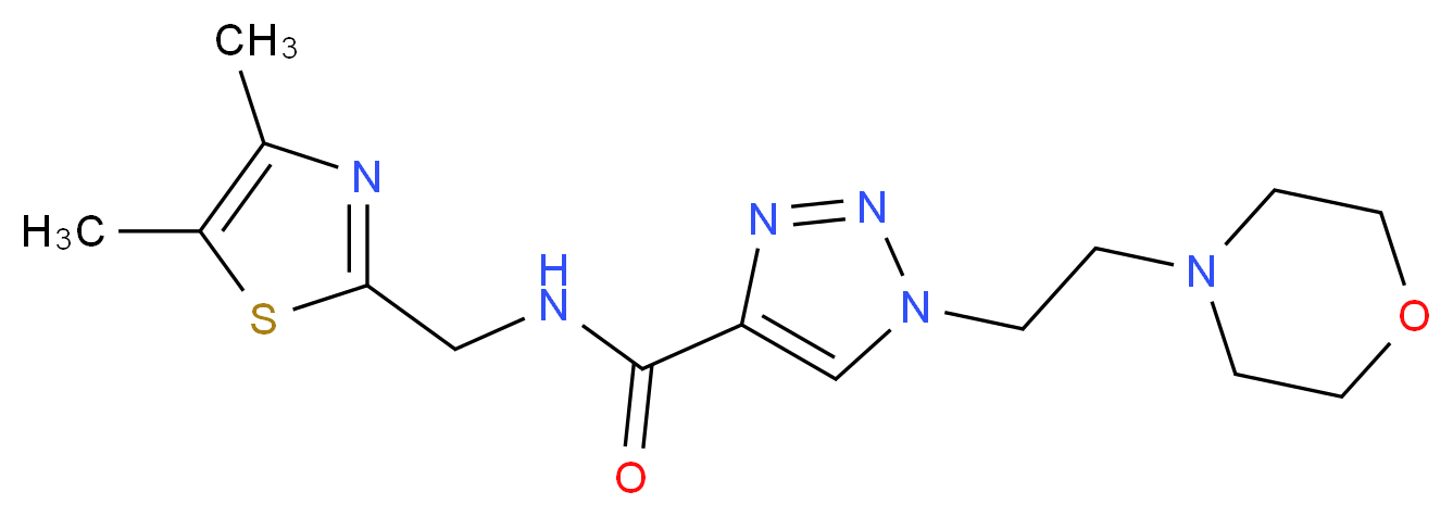 N-[(4,5-dimethyl-1,3-thiazol-2-yl)methyl]-1-[2-(4-morpholinyl)ethyl]-1H-1,2,3-triazole-4-carboxamide_Molecular_structure_CAS_)