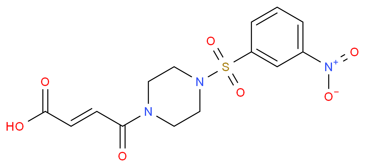 (2E)-4-{4-[(3-nitrophenyl)sulfonyl]piperazin-1-yl}-4-oxobut-2-enoic acid_Molecular_structure_CAS_)