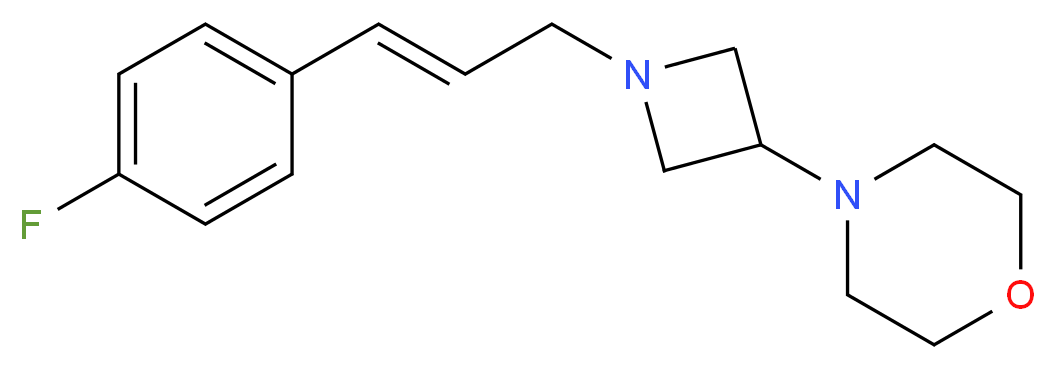4-{1-[(2E)-3-(4-fluorophenyl)prop-2-en-1-yl]azetidin-3-yl}morpholine_Molecular_structure_CAS_)