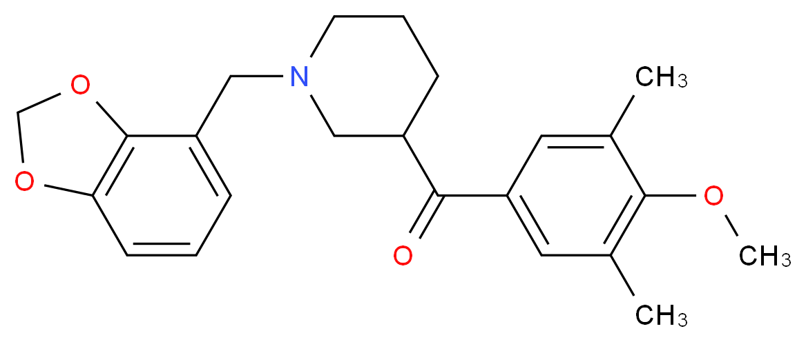 [1-(1,3-benzodioxol-4-ylmethyl)-3-piperidinyl](4-methoxy-3,5-dimethylphenyl)methanone_Molecular_structure_CAS_)