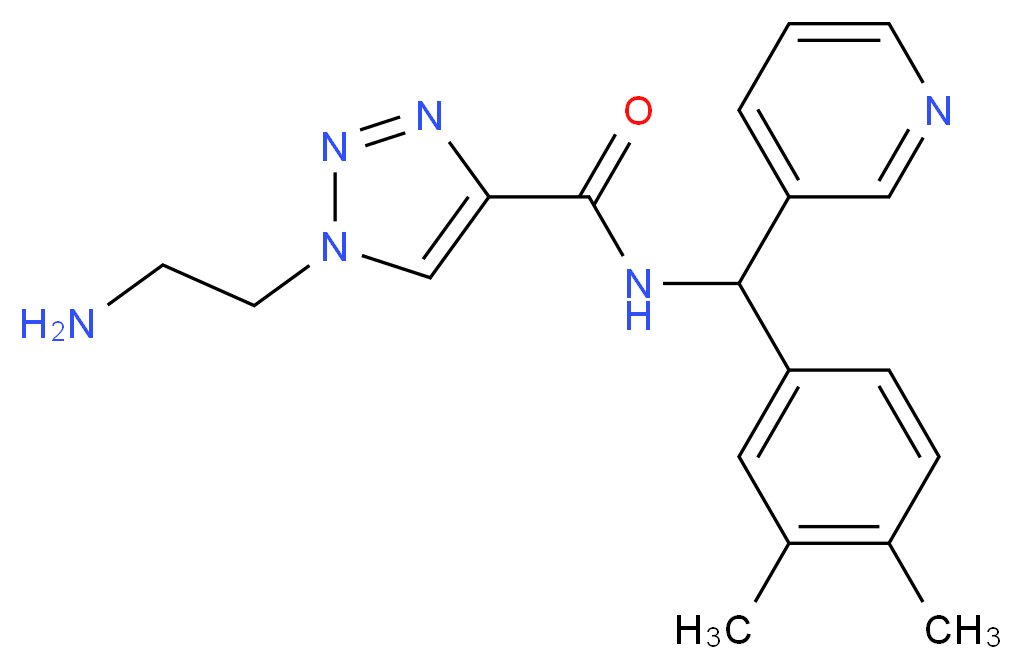 1-(2-aminoethyl)-N-[(3,4-dimethylphenyl)(pyridin-3-yl)methyl]-1H-1,2,3-triazole-4-carboxamide_Molecular_structure_CAS_)