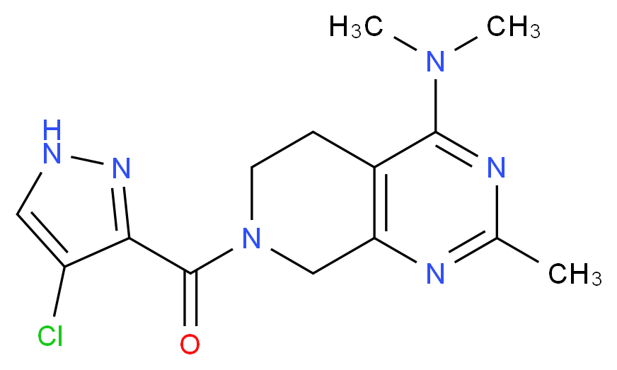 7-[(4-chloro-1H-pyrazol-3-yl)carbonyl]-N,N,2-trimethyl-5,6,7,8-tetrahydropyrido[3,4-d]pyrimidin-4-amine_Molecular_structure_CAS_)