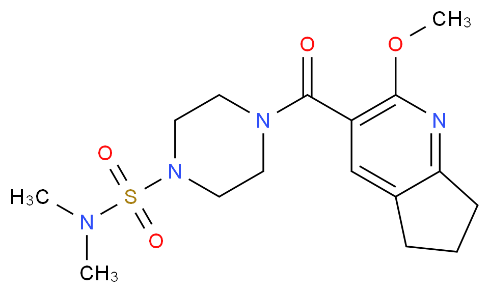 4-[(2-methoxy-6,7-dihydro-5H-cyclopenta[b]pyridin-3-yl)carbonyl]-N,N-dimethylpiperazine-1-sulfonamide_Molecular_structure_CAS_)