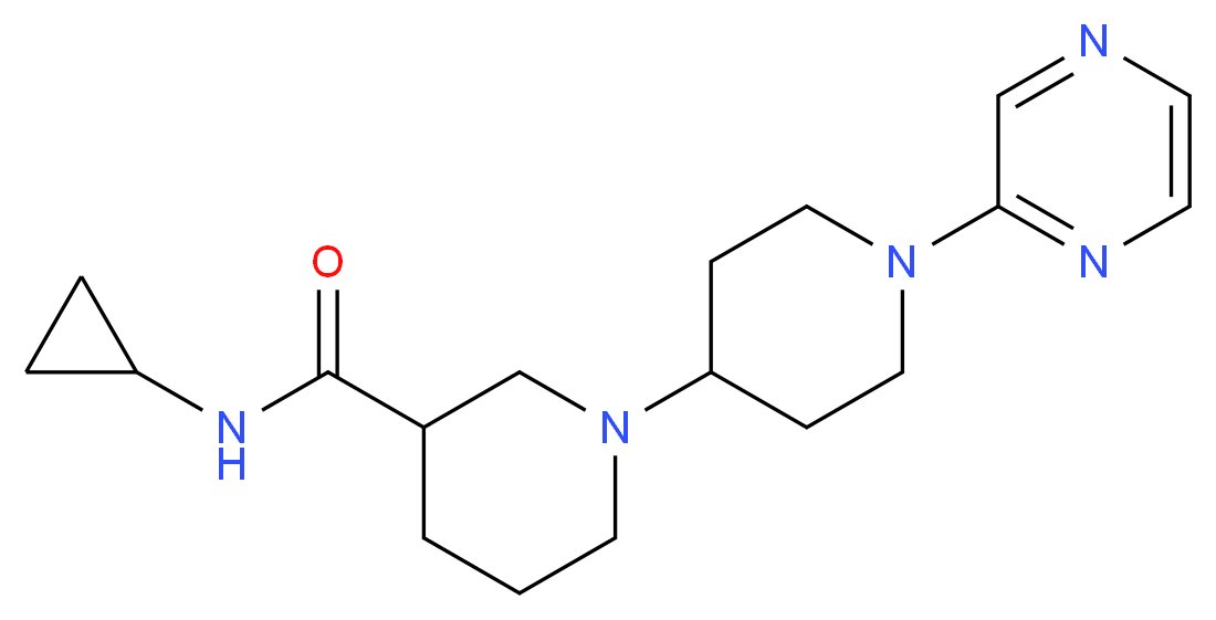 N-cyclopropyl-1'-pyrazin-2-yl-1,4'-bipiperidine-3-carboxamide_Molecular_structure_CAS_)