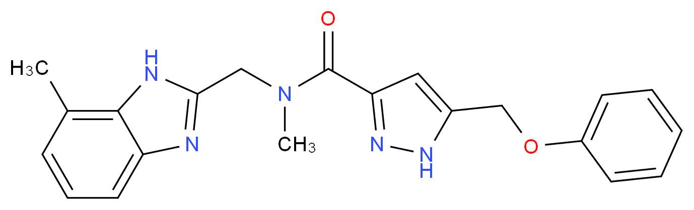 N-methyl-N-[(7-methyl-1H-benzimidazol-2-yl)methyl]-5-(phenoxymethyl)-1H-pyrazole-3-carboxamide_Molecular_structure_CAS_)
