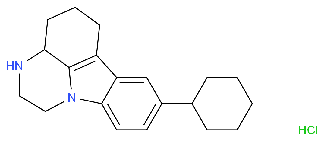 8-Cyclohexyl-2,3,3a,4,5,6-hexahydro-1H-pyrazino[3,2,1-jk]carbazole hydrochloride_Molecular_structure_CAS_)