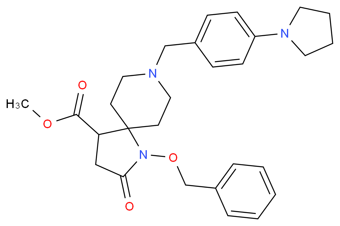 methyl 1-(benzyloxy)-2-oxo-8-[4-(1-pyrrolidinyl)benzyl]-1,8-diazaspiro[4.5]decane-4-carboxylate_Molecular_structure_CAS_)