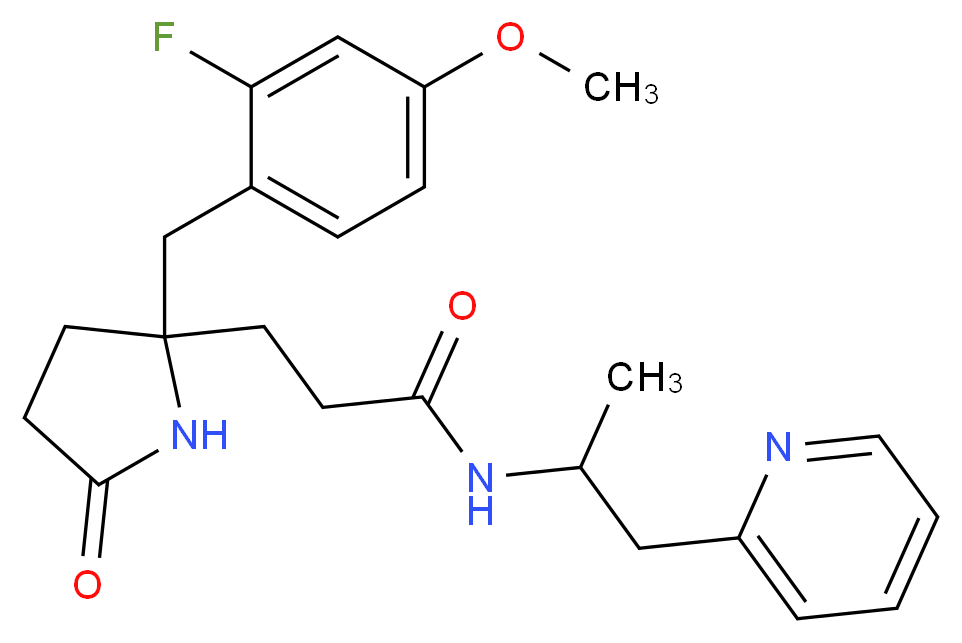 3-[2-(2-fluoro-4-methoxybenzyl)-5-oxo-2-pyrrolidinyl]-N-[1-methyl-2-(2-pyridinyl)ethyl]propanamide_Molecular_structure_CAS_)