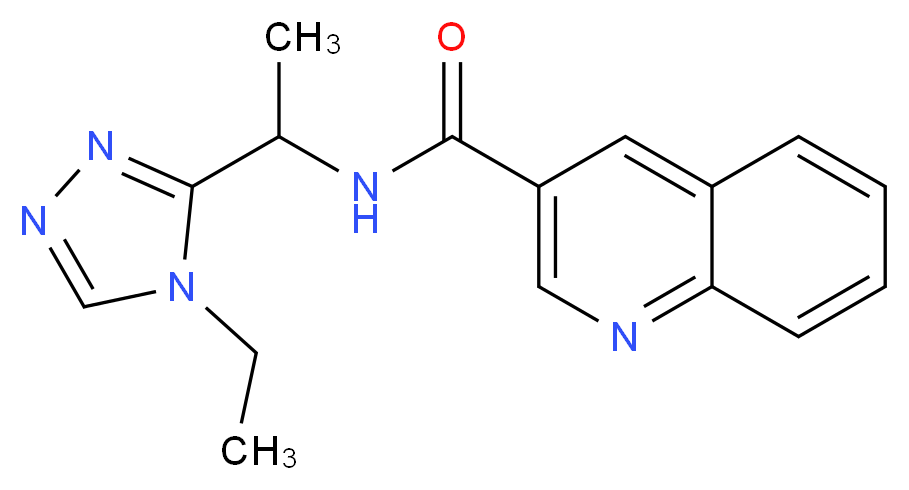 N-[1-(4-ethyl-4H-1,2,4-triazol-3-yl)ethyl]quinoline-3-carboxamide_Molecular_structure_CAS_)