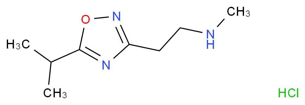 2-(5-Isopropyl-1,2,4-oxadiazol-3-yl)-N-methylethanamine hydrochloride_Molecular_structure_CAS_)
