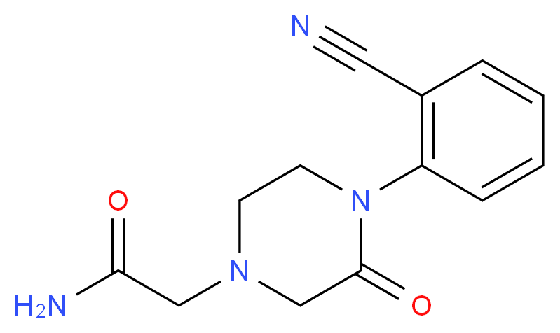 2-[4-(2-cyanophenyl)-3-oxo-1-piperazinyl]acetamide_Molecular_structure_CAS_)