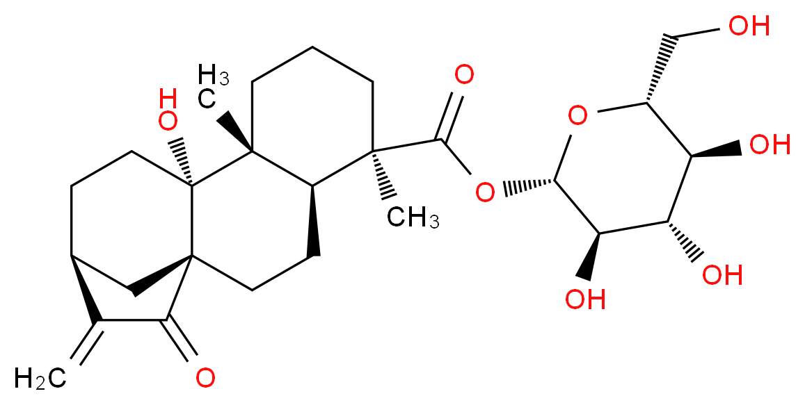 ent-9-Hydroxy-15-oxokaur-16-en-
19-oic acid β-D-glucopyranosyl ester_Molecular_structure_CAS_81263-96-9)