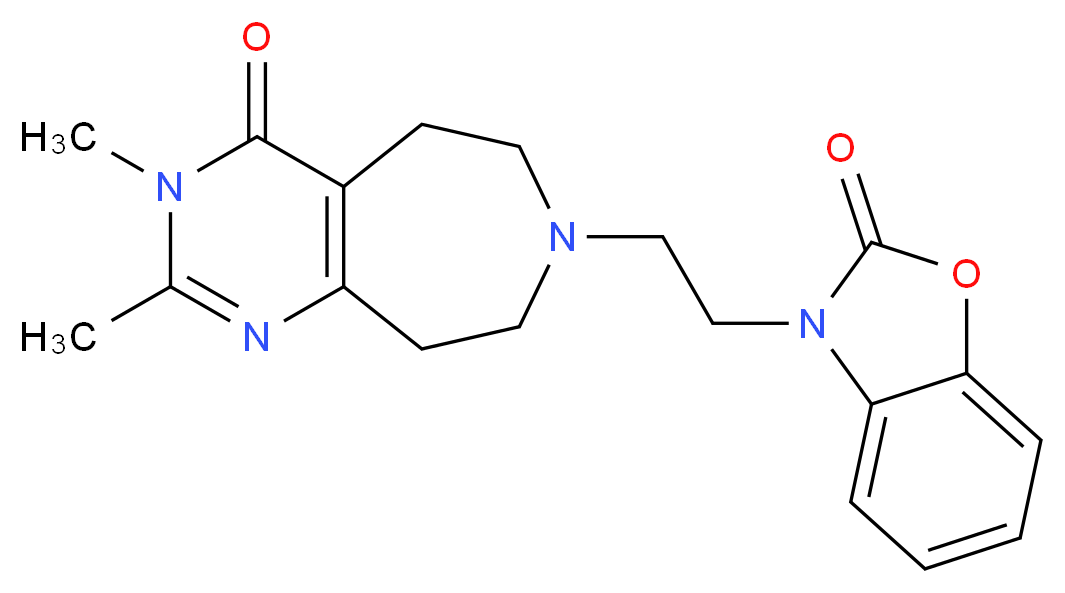 2,3-dimethyl-7-[2-(2-oxo-1,3-benzoxazol-3(2H)-yl)ethyl]-3,5,6,7,8,9-hexahydro-4H-pyrimido[4,5-d]azepin-4-one_Molecular_structure_CAS_)