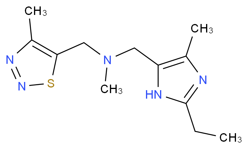 1-(2-ethyl-4-methyl-1H-imidazol-5-yl)-N-methyl-N-[(4-methyl-1,2,3-thiadiazol-5-yl)methyl]methanamine_Molecular_structure_CAS_)
