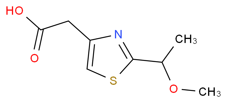 2-[2-(1-methoxyethyl)-1,3-thiazol-4-yl]acetic acid_Molecular_structure_CAS_)