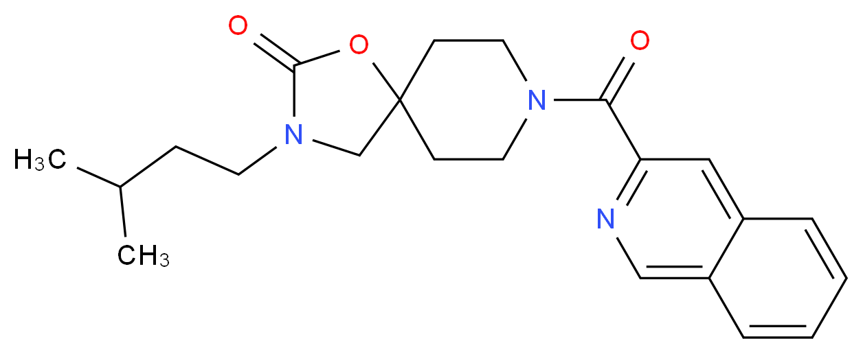 8-(isoquinolin-3-ylcarbonyl)-3-(3-methylbutyl)-1-oxa-3,8-diazaspiro[4.5]decan-2-one_Molecular_structure_CAS_)