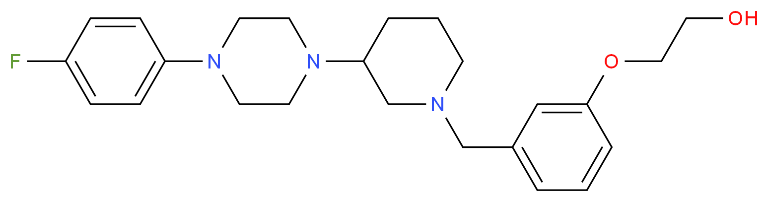 2-[3-({3-[4-(4-fluorophenyl)-1-piperazinyl]-1-piperidinyl}methyl)phenoxy]ethanol_Molecular_structure_CAS_)