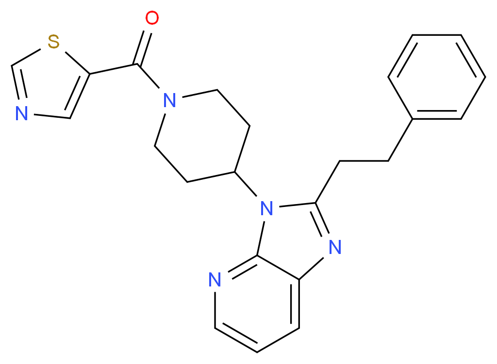 2-(2-phenylethyl)-3-[1-(1,3-thiazol-5-ylcarbonyl)-4-piperidinyl]-3H-imidazo[4,5-b]pyridine_Molecular_structure_CAS_)