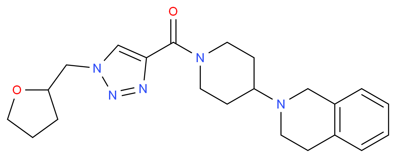 2-(1-{[1-(tetrahydro-2-furanylmethyl)-1H-1,2,3-triazol-4-yl]carbonyl}-4-piperidinyl)-1,2,3,4-tetrahydroisoquinoline_Molecular_structure_CAS_)