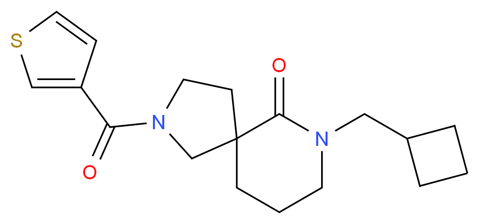7-(cyclobutylmethyl)-2-(3-thienylcarbonyl)-2,7-diazaspiro[4.5]decan-6-one_Molecular_structure_CAS_)